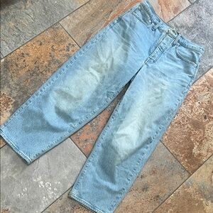 Madewell balloon Denim Jeans in Light Blue